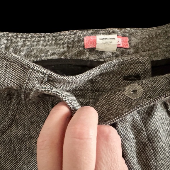 Vintage Y2K 90s Wide-Leg Pants sz 32 gray wool blend low rise office retro - Picture 5 of 16